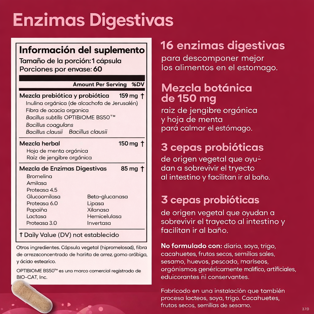 Enzimas Digestivas – Complejo Digestivo Avanzado